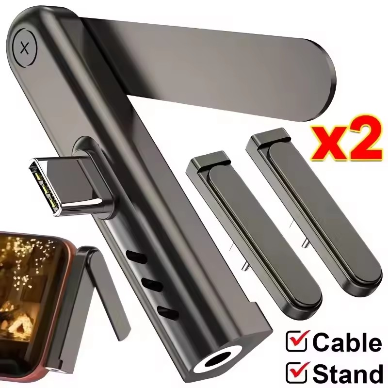Usb C Cable - 2/1PCS Adaptador plegable con soporte de