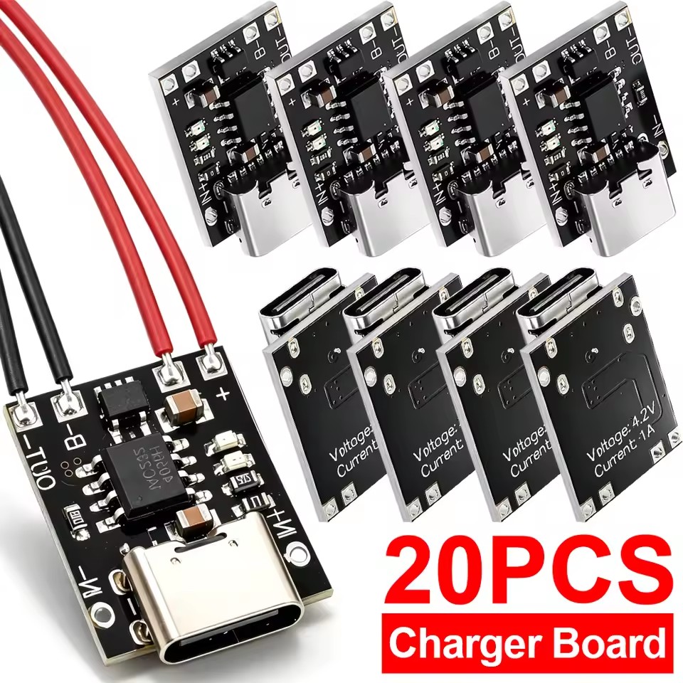 Li Ion Charger Module - Placa de Carga Tipo-C con Circuito