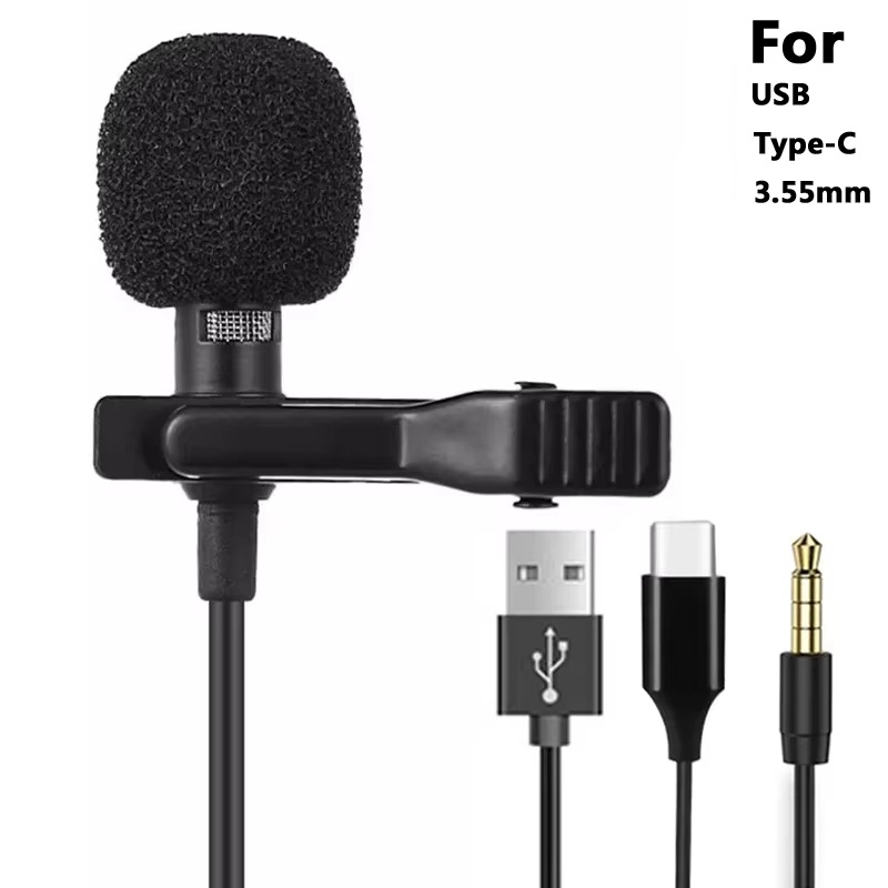 Usb C Cable - Mini micrófono Lavalier portátil de 3,5mm