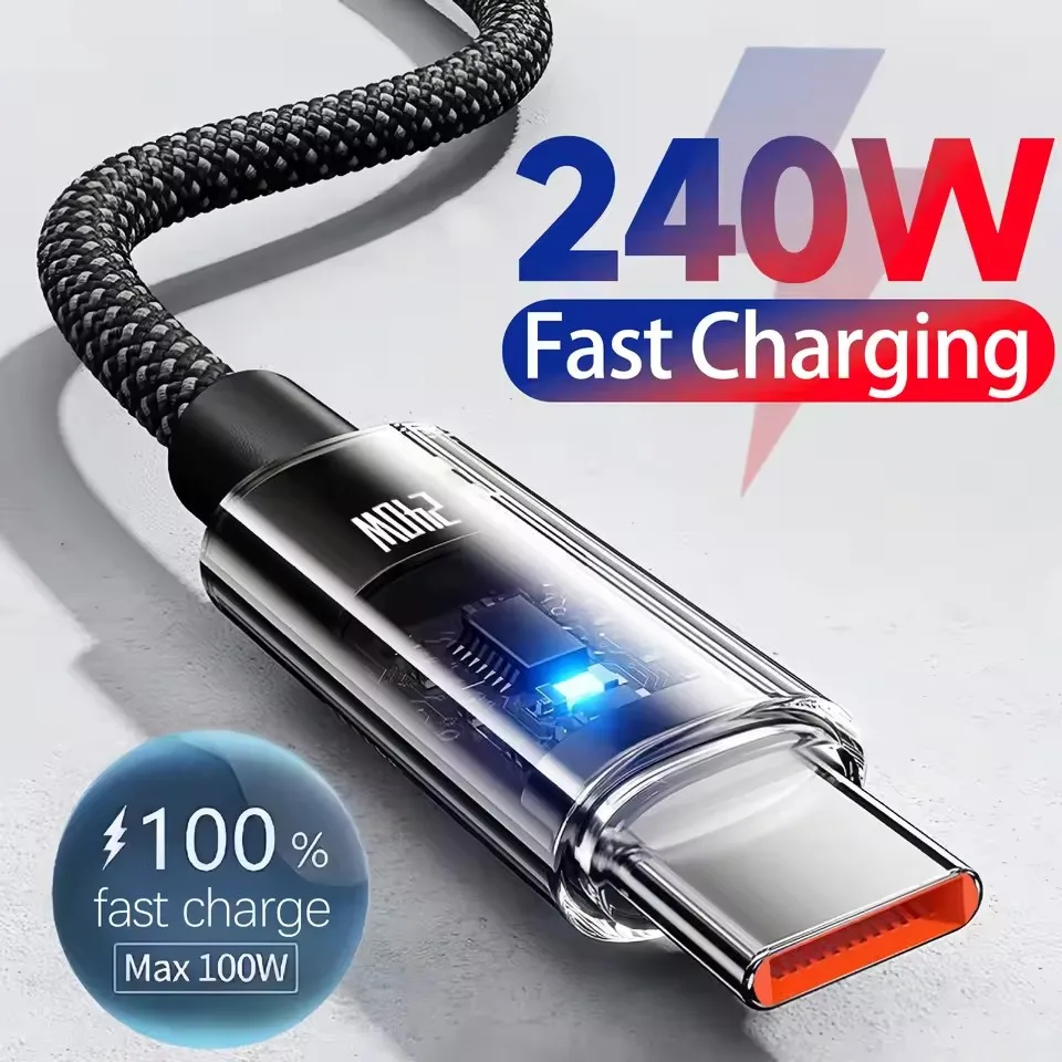 Usb C Cable - Cable de carga ultrarrápida de 240