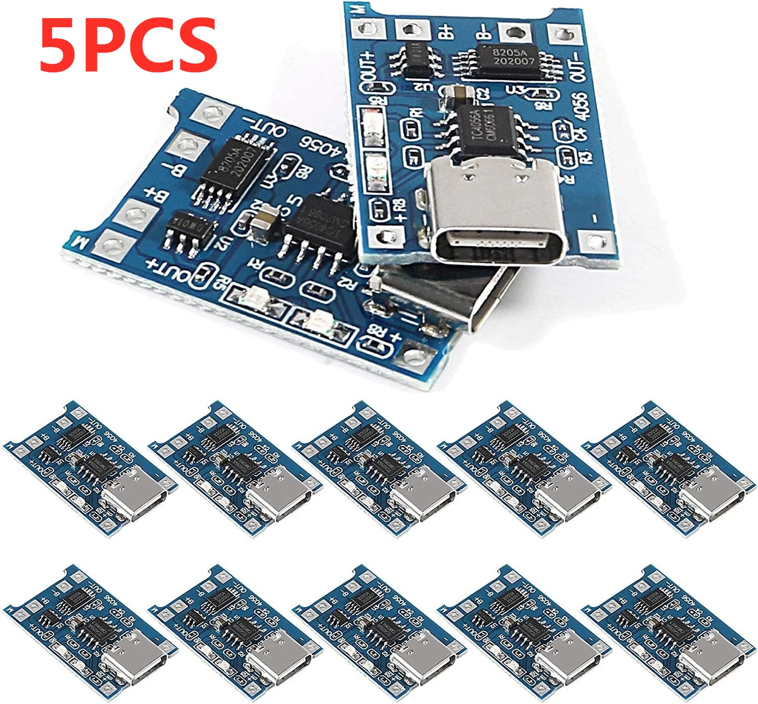 Li Ion Charger Module - 2/5PC tipo C Micro Mini 5V1A