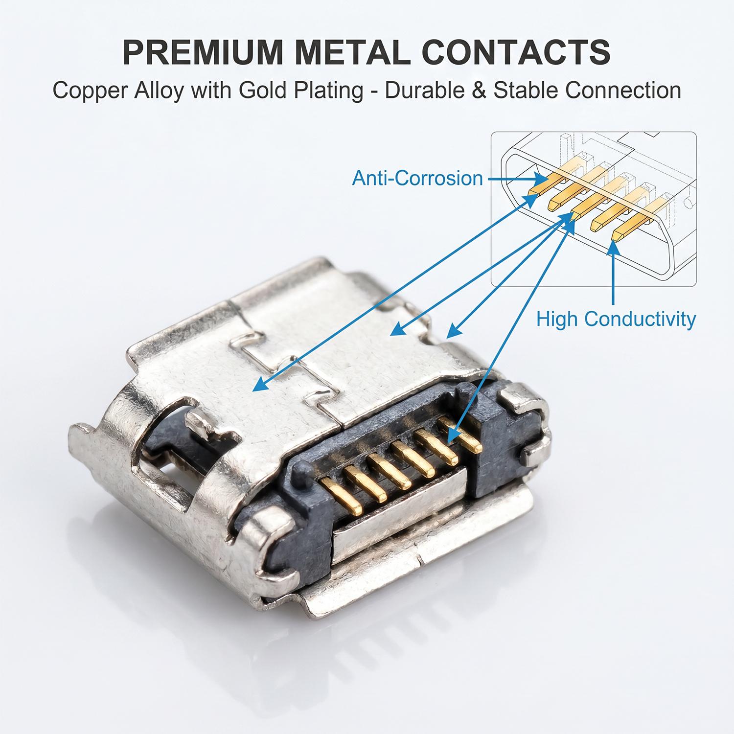 Paquete de 100 Conectores USB  - Micro Usb Cable reseña y precio